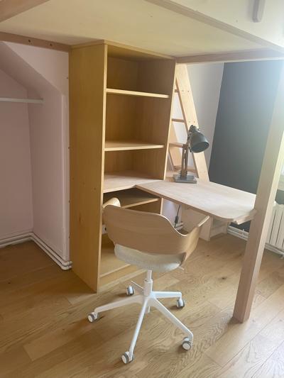 Le bureau est face à la fenêtre